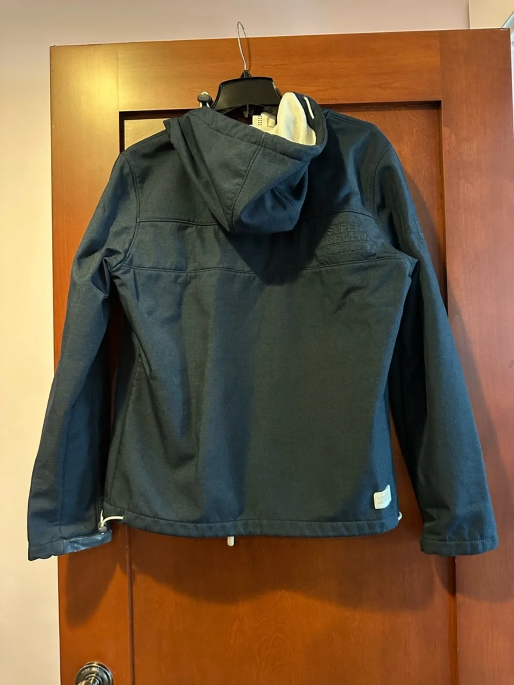 Superdry Windtrekker Navy White Jacket Hooded Windbreaker Zip Up Hooded